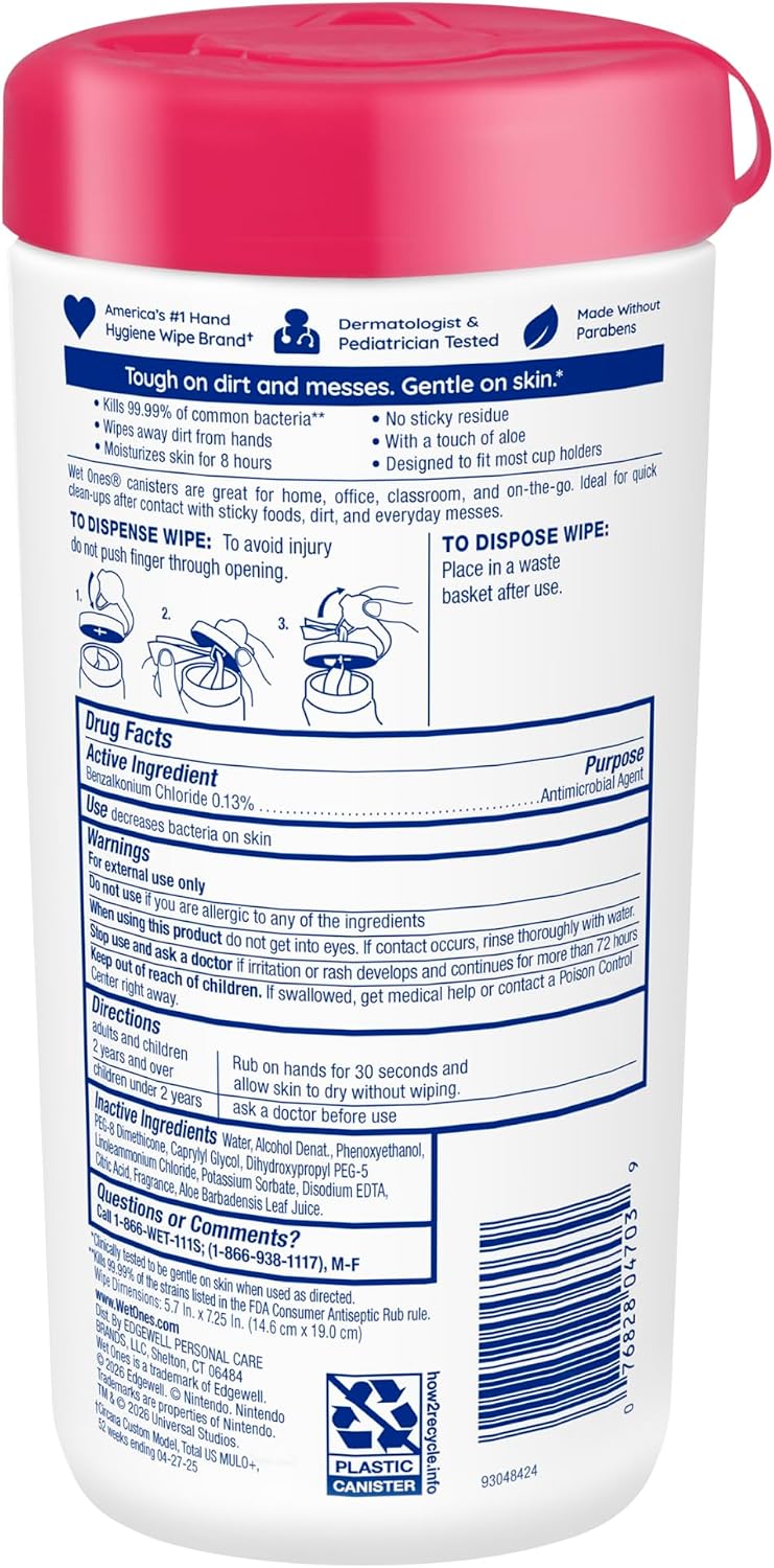 Wet Ones Antibacterial Hand Wipes, Fresh Scent, Packaging May Vary, White, 40 Count - Image 9